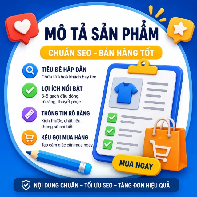 Viết mô tả sản phẩm Shopee chuẩn SEO, chốt đơn