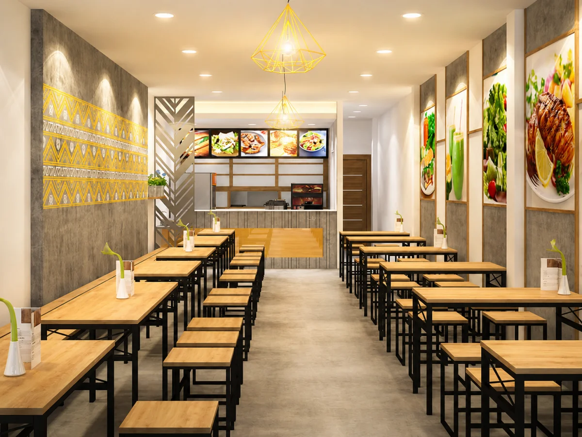 Ảnh không gian quán ăn, spa, salon sạch đẹp hút khách