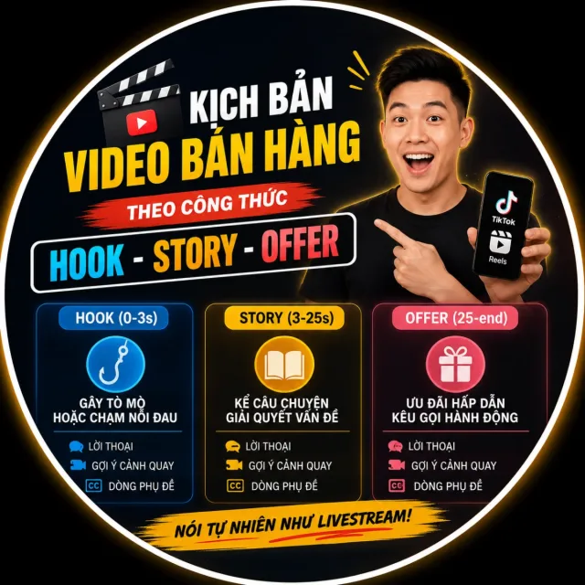 Viết kịch bản video bán hàng theo công thức Hook - Story - Offer