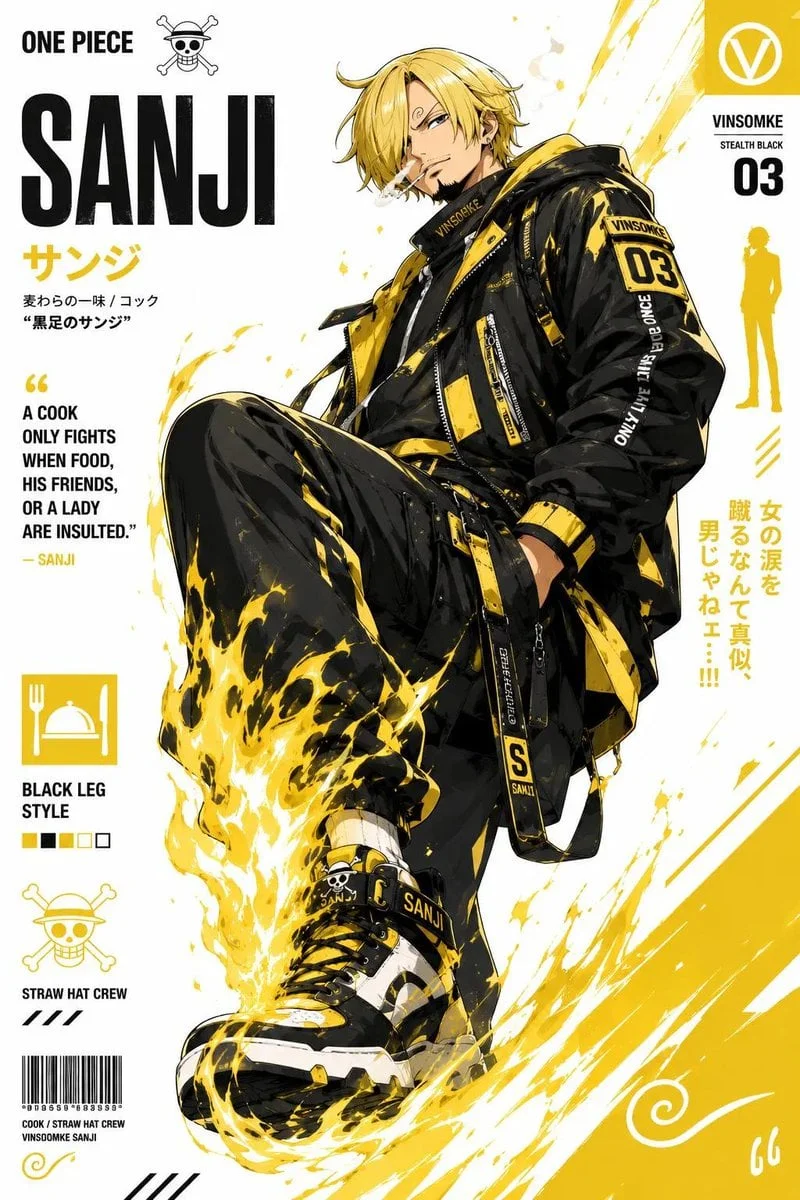 Minh hoạ nhân vật phong cách anime x streetwear poster