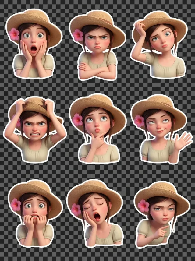 Bộ sticker 3D kiểu Pixar 9 biểu cảm từ ảnh selfie của bạn