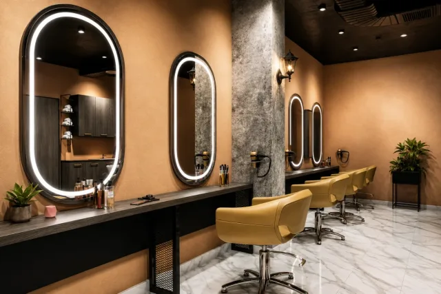 Ảnh salon tóc hiện đại, sạch sẽ chuyên nghiệp