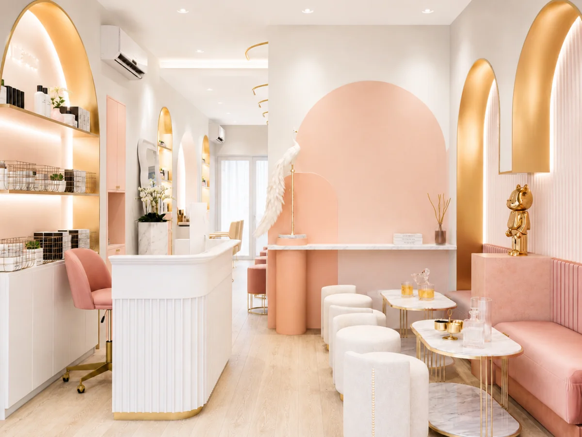 Ảnh tiệm nail, beauty studio xinh xắn