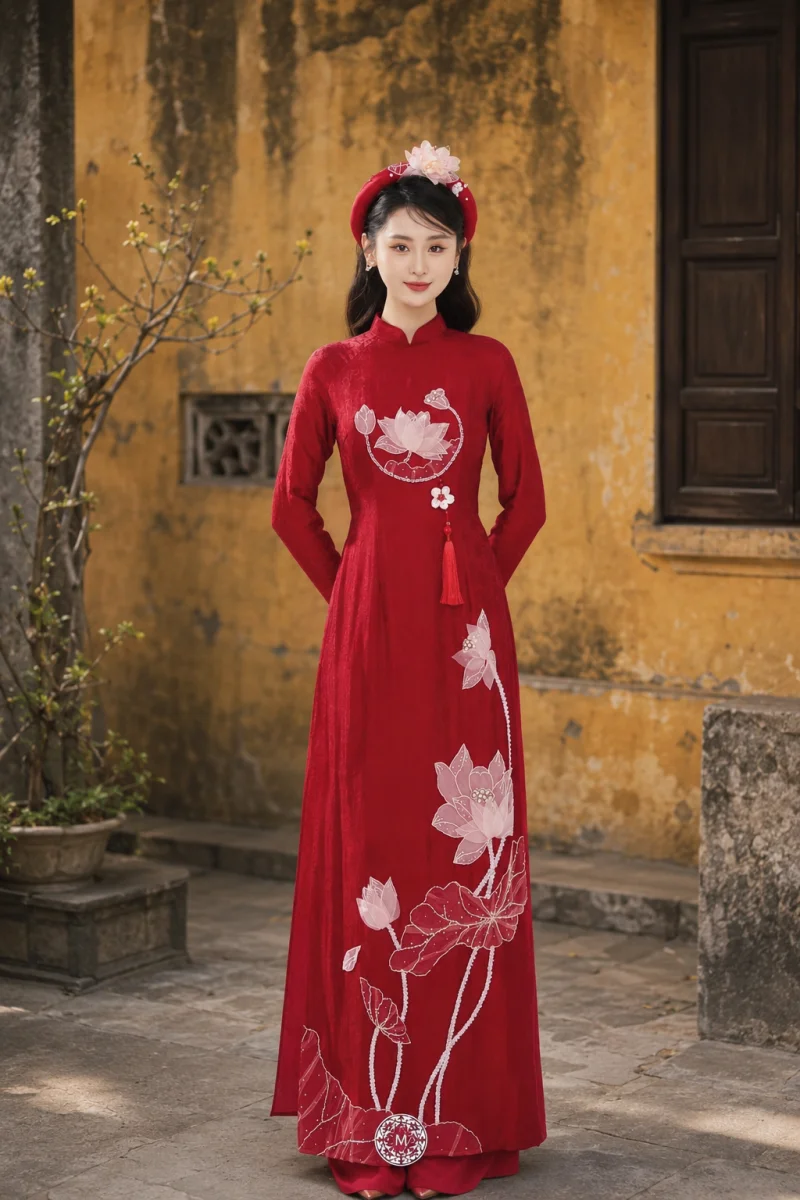 Người mẫu mặc áo dài, trang phục truyền thống