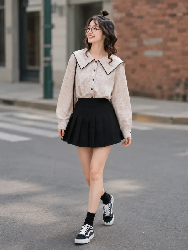Người mẫu toàn thân phong cách street style đường phố