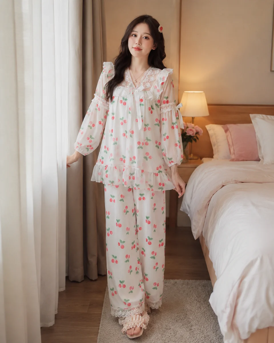 Người mẫu mặc đồ ngủ, đồ mặc nhà cozy ấm áp
