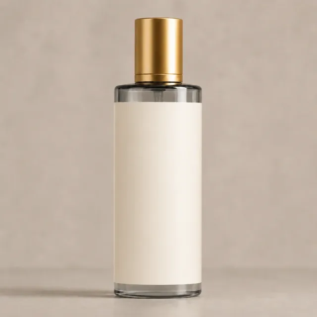 Mockup tem nhãn trên chai, lọ sản phẩm