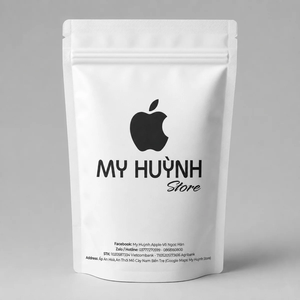 Mockup túi zip, pouch đựng sản phẩm