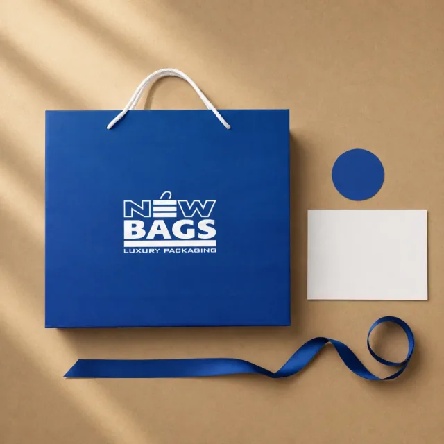 Mockup bộ nhận diện nhỏ: tem dán, thẻ cảm ơn, túi