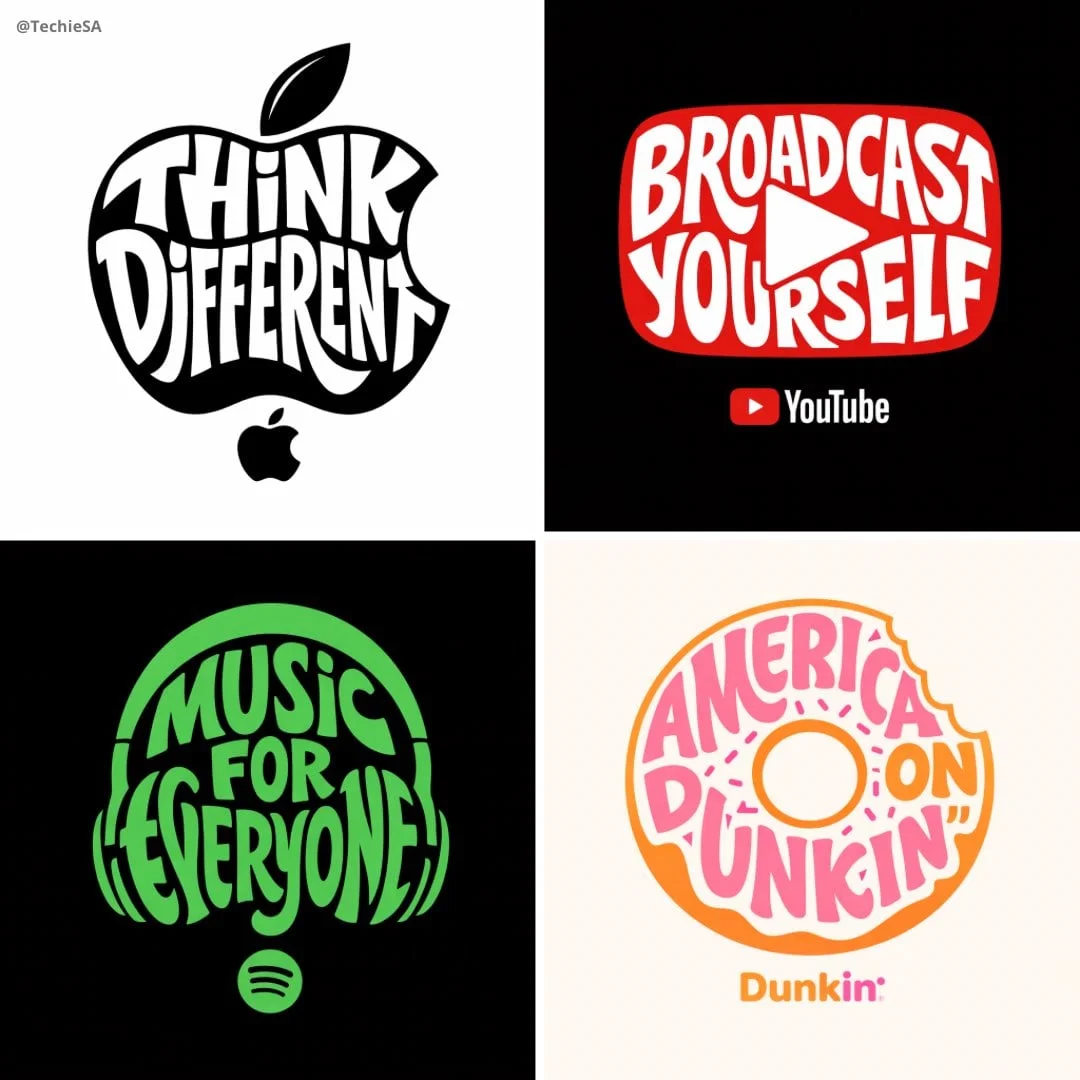 Minh hoạ typography tạo hình theo vật thể bằng slogan