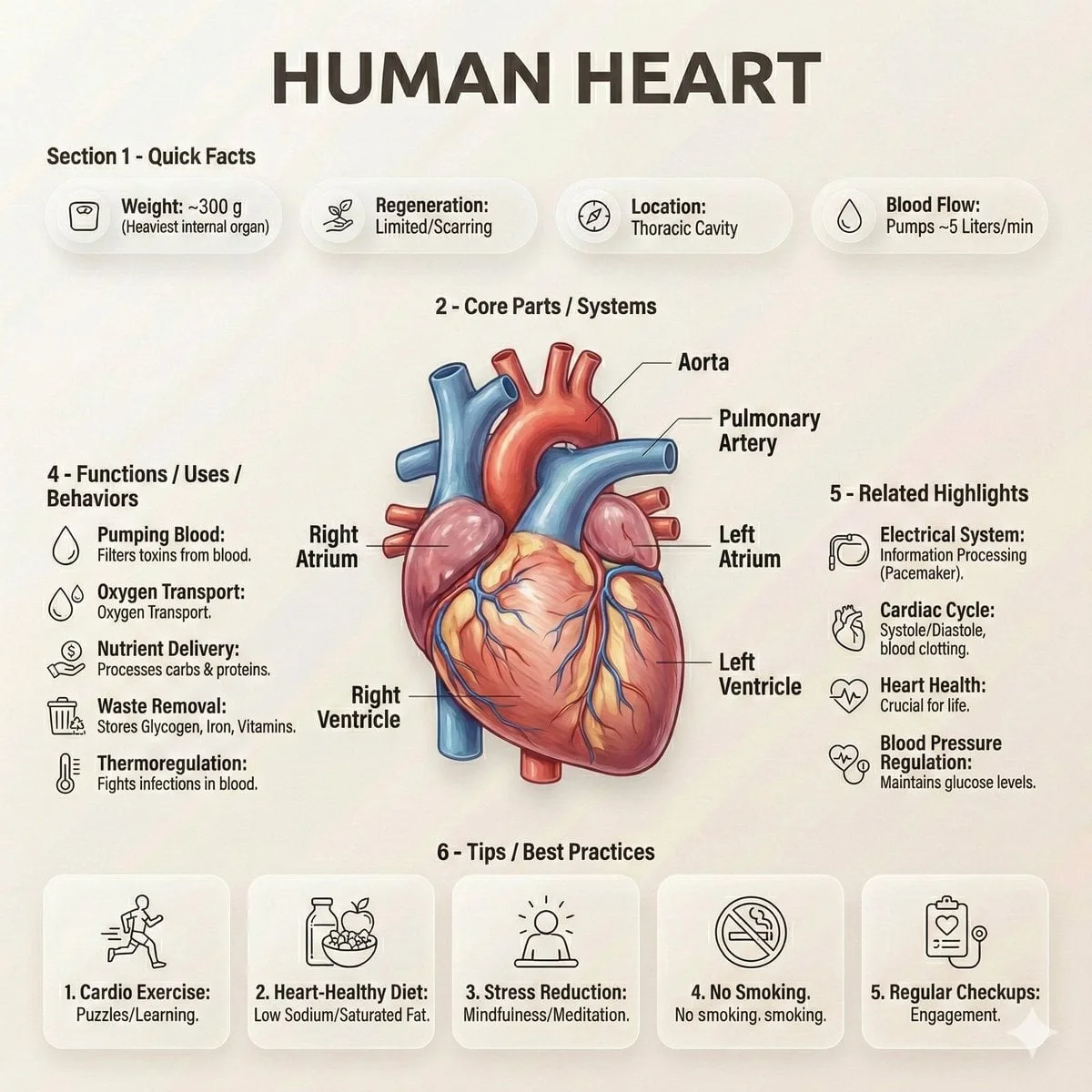 Infographic giải phẫu/cơ thể kiểu tạp chí cao cấp