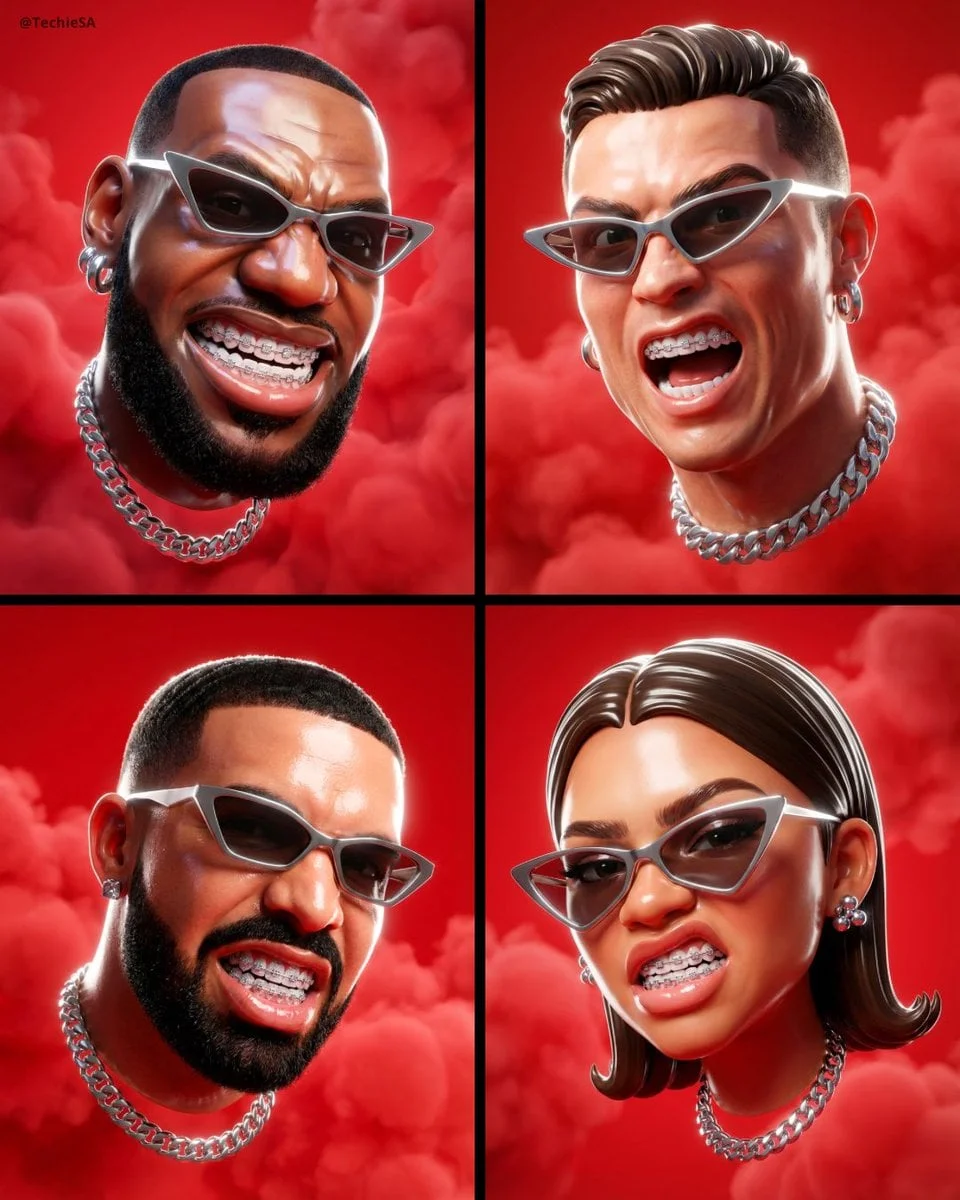 Avatar 3D bóng bẩy thái độ hip-hop từ ảnh của bạn