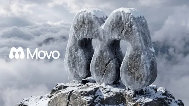 Prompt logo 3D thành tượng đá băng tuyết trên đỉnh núi