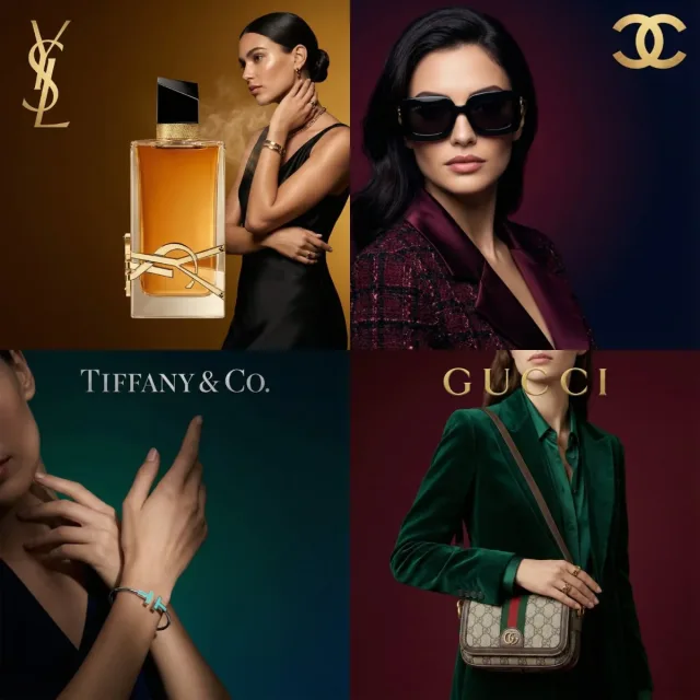 Prompt poster luxury từ ảnh sản phẩm kèm người mẫu tự ghép
