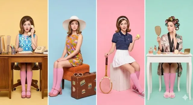 Ảnh 4 vai diễn retro pastel - một người nhiều persona