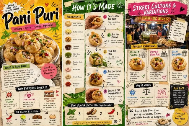 Prompt zine infographic món ăn đường phố 3 trang