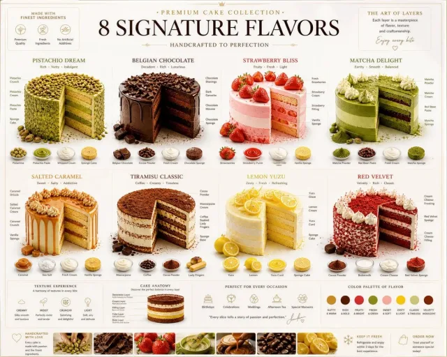Infographic các loại bánh truyền thống một vùng
