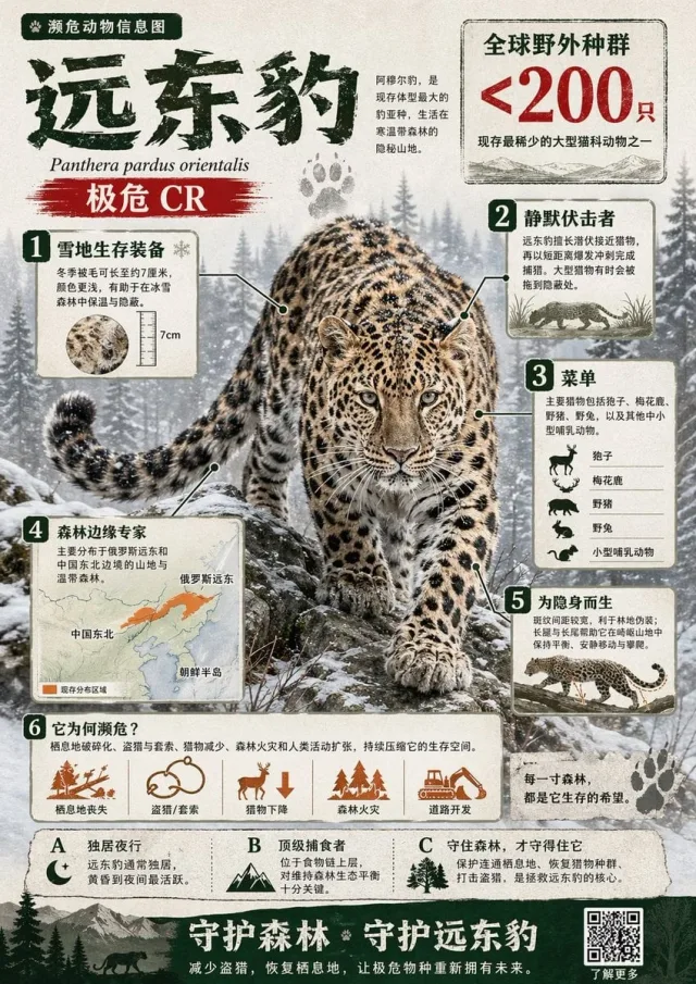 Infographic động vật quý hiếm phong cách giáo dục