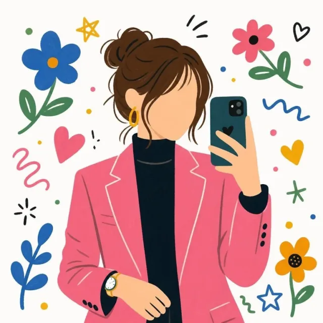 Minh hoạ cô gái faceless phong cách flat cartoon