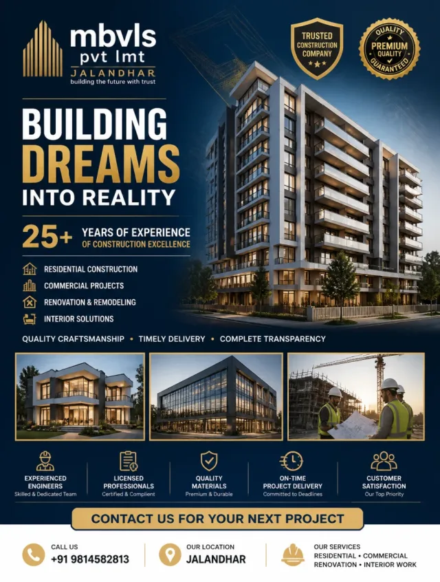 Poster quảng cáo công ty xây dựng - bất động sản cao cấp