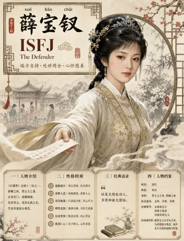 Poster MBTI nhân vật phong cổ - 3D phá khung (infographic tính cách)